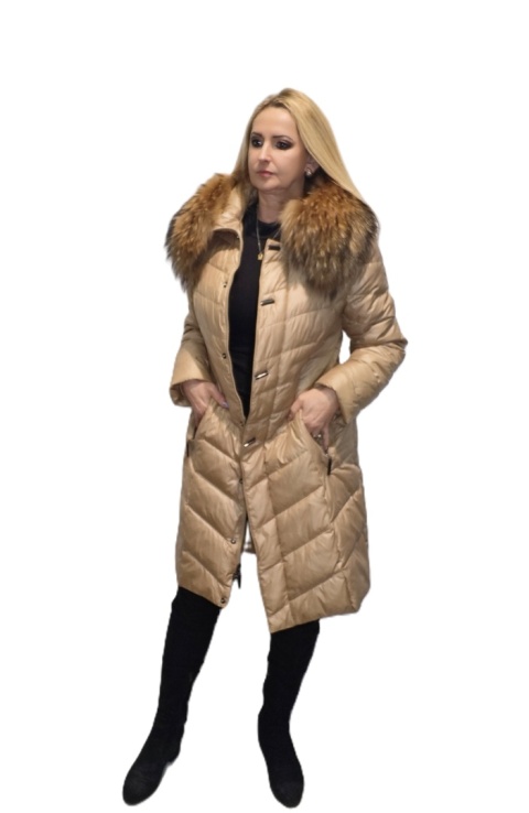 EKSKLUZYWNY EFEKTOWNY PŁASZCZ PUCHOWY JAKOŚĆ PREMIUM NATURALNY JENOT