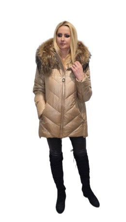 REWELACYJNY PŁASZCZ PUCHOWY PIĘKNY SREBRNY LIS HIT